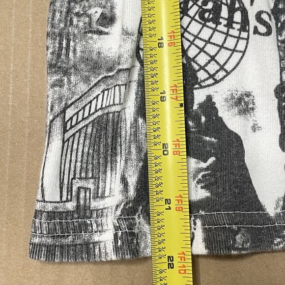 Vtg 90’s Take Two Travel Black And White Beaded Collage Top Women’s L Y2K Indie - Picture 9 of 10